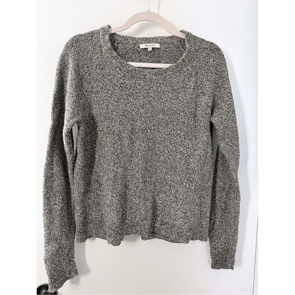 Madewell Gray Marled Crewneck Sweater - Picture 2 of 8